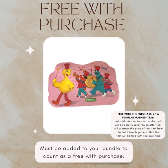 🆓 - 🥀 Donating Soon 🥀 - (1982) Sesame Street Placemat - Free With Purchase - Picture 2 of 11